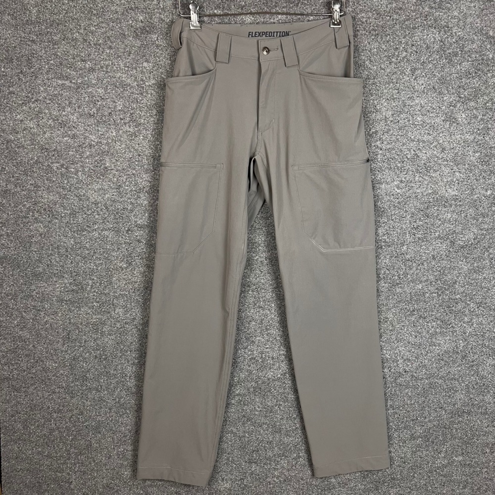 Duluth Trading Flexpedition Pants Mens 30x32 Gray Excellent Hiking Outdoor Cargo